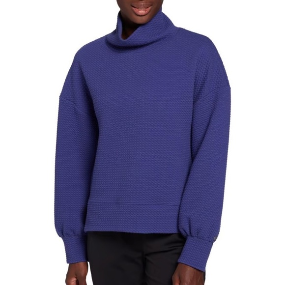 CALIA Women's Cloud Extended Neck Pullover Navy Blue - Picture 1 of 7